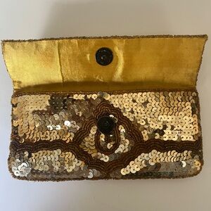 Garfield and Marks Gold Beaded and Sequin Clutch